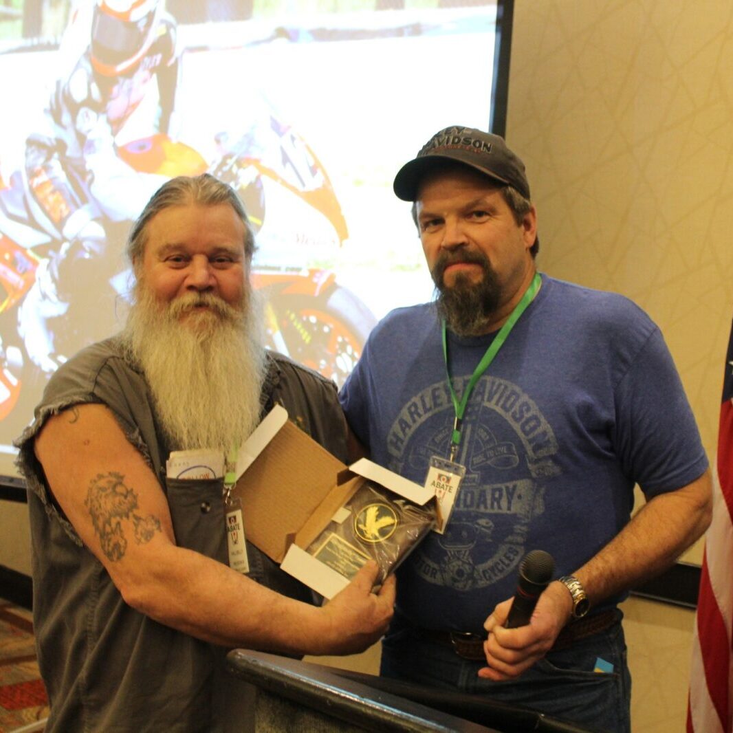 Jim "Hillbilly" Pressacco is awarded the 2024 Golden Eagle for his service in Region 8. (Mike Poole, Region 8 Director)