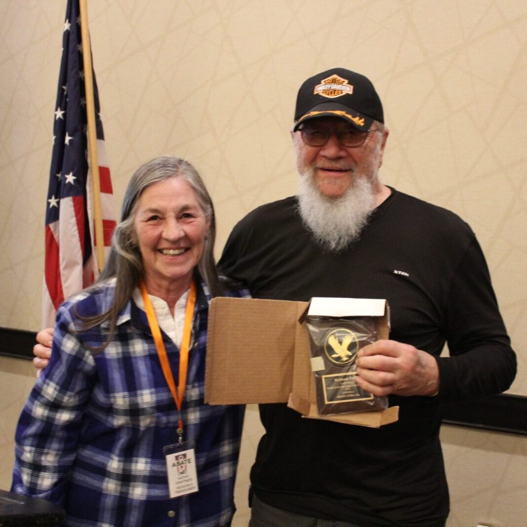 Kolman Fuzy is awarded the 2024 Golden Eagle for his service in Region 9. (Kathy Gantner, Region 9 Director)