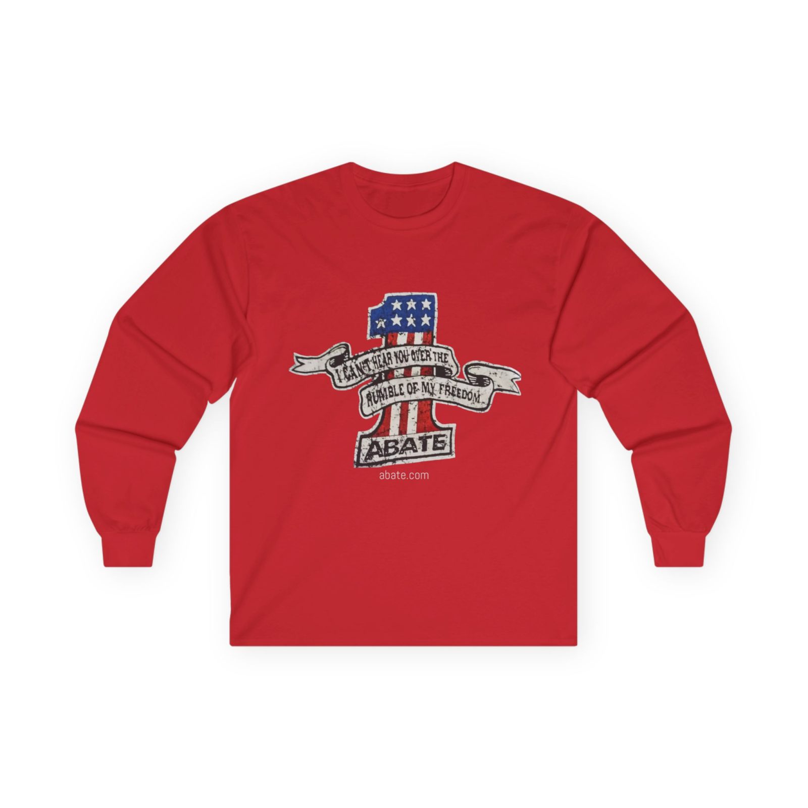 ABATE Motorcycle Freedom Long Sleeve Tee — American Flag Shield Design - Image 10