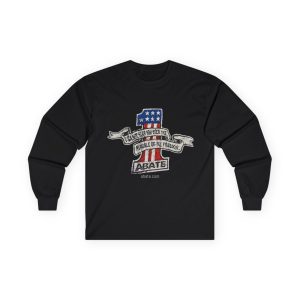 ABATE Motorcycle Freedom Long Sleeve Tee — American Flag Shield Design